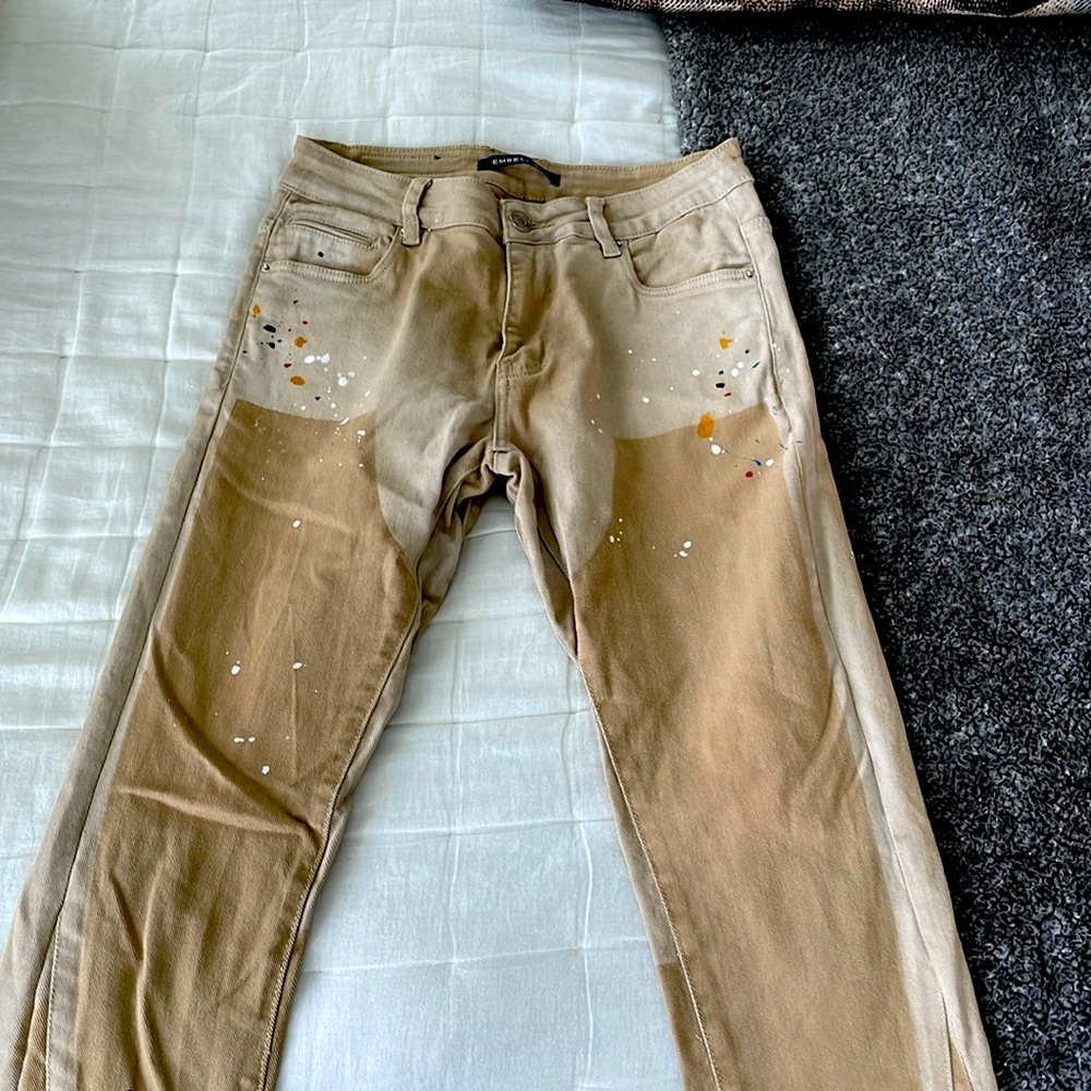 Embellish Hart Denim Khaki Pant